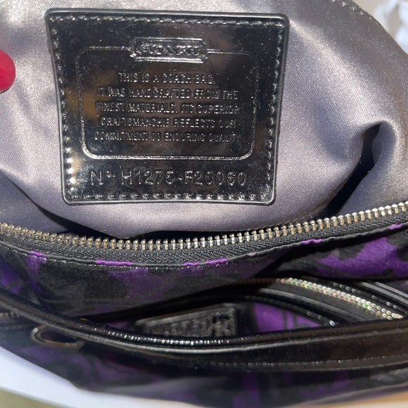 Coach Daisy F20060 Black and Purple Poppy Ocelot - Picture 7 of 10